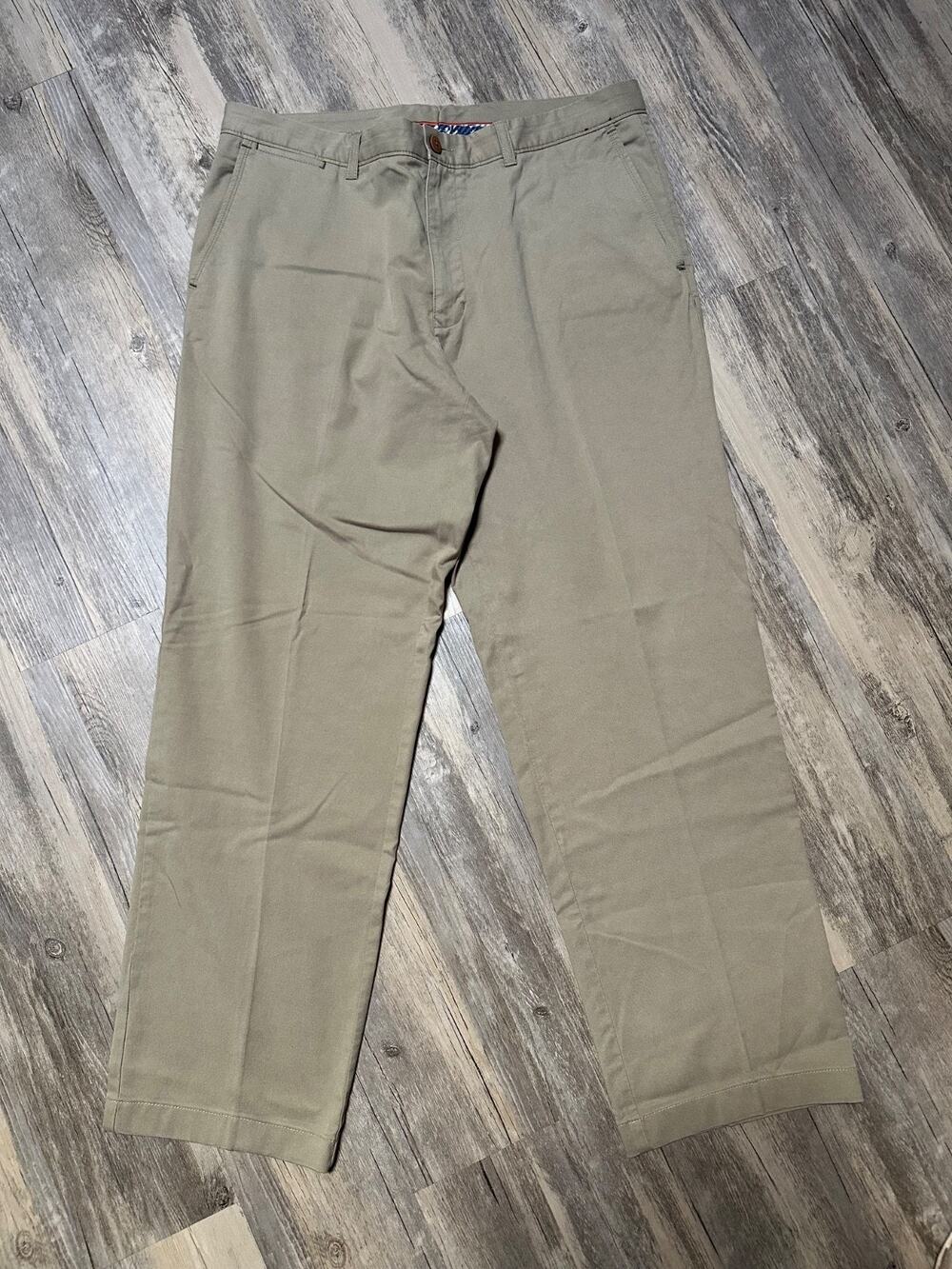 Tommy Bahama Khaki Flat Front Relaxed Fit Chino Pants Mens Size 38x34
